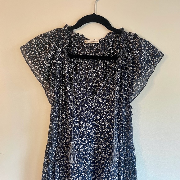 Ulla Johnson Blue Pattern Midi Dress - Picture 6 of 10
